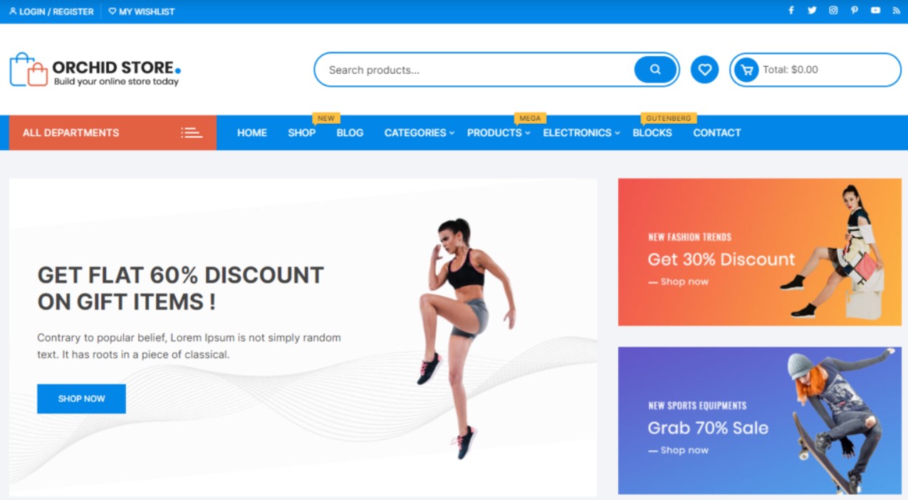 Best Free WordPress eCommerce Themes WordPress-theme-orhid-store