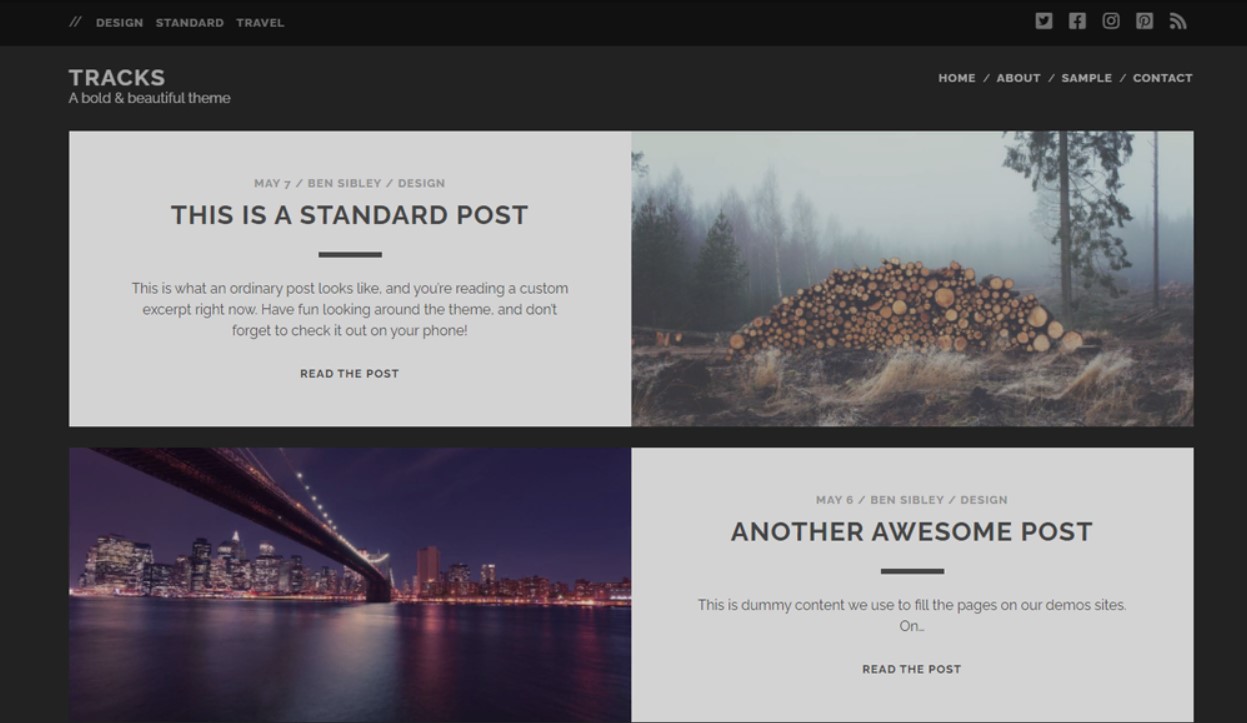WordPress-theme-tracks